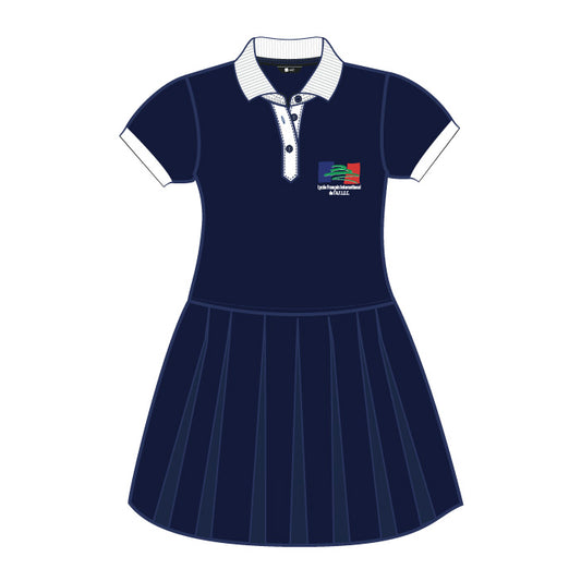 LFBI‑Malte navy dress – girls school uniform dress for Maltese schools