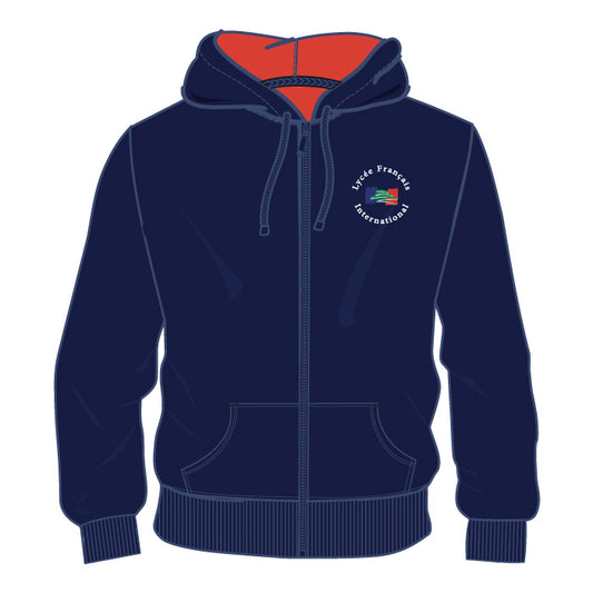 LFBI‑Malte fleece hoodie – warm school uniform outerwear for Maltese students