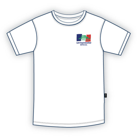 LFBI‑Malte PE t-shirt – white school sports top for Maltese pupils