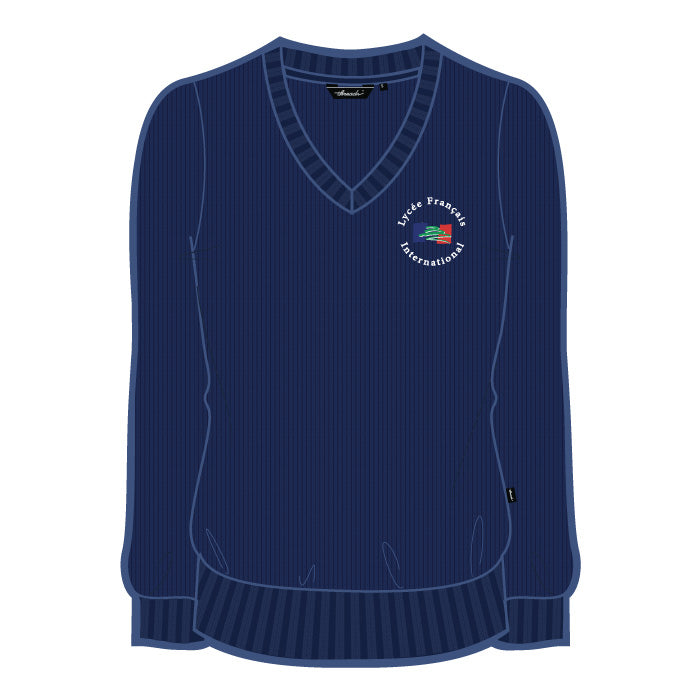 LFBI‑Malte V‑neck pullover – classic school sweater for Maltese students