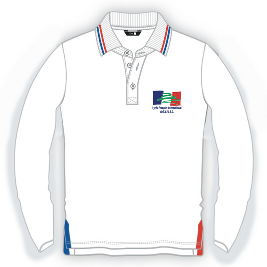 LFBI-Malte BOYS POLO WHITE  ( Long Sleeves )
